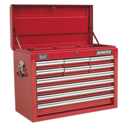 Sealey Topchest 10 Drawer with Ball-Bearing Slides - Red AP33109