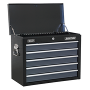 Sealey Topchest 5 Drawer with Ball-Bearing Slides - Black/Grey