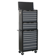 Sealey Tool Chest Combination 16 Drawer with Ball-Bearing Slides - Black/Grey