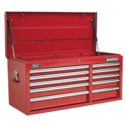 Sealey Topchest 10 Drawer with Ball-Bearing Slides Heavy-Duty - Red AP41110