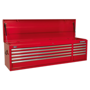 Sealey Topchest 10 Drawer with Ball-Bearing Slides Heavy-Duty - Red AP6610