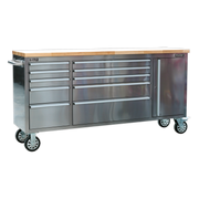 Sealey Mobile Stainless Steel Tool Cabinet 10 Drawer & Cupboard