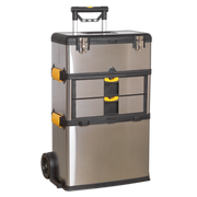Sealey Mobile Stainless Steel/Composite Toolbox - 3 Compartment