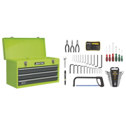Sealey Portable Tool Chest 3 Drawer with Ball-Bearing Slides - Hi-Vis & 93pc Tool Kit