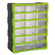 Sealey Cabinet Box 18 Drawer - Green/Black