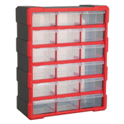 Sealey Cabinet Box 18 Drawer - Red/Black