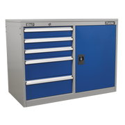 Sealey Industrial Cabinet/Workstation 5 Drawer & 1 Shelf Locker