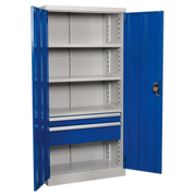 Sealey Industrial Cabinet 2 Drawer 3 Shelf 1800mm