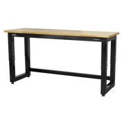 Sealey Steel Adjustable Workbench with Wooden Worktop 1830mm - Heavy-Duty