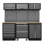 Sealey Superline PRO® 2.04m Storage System - Pressed Wood Worktop APMSSTACK12W