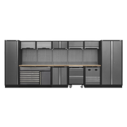 Sealey Superline PRO® 4.9m Storage System - Pressed Wood Worktop APMSSTACK16W
