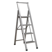 Sealey Aluminium Professional Folding Step Ladder 4-Step 150kg Capacity