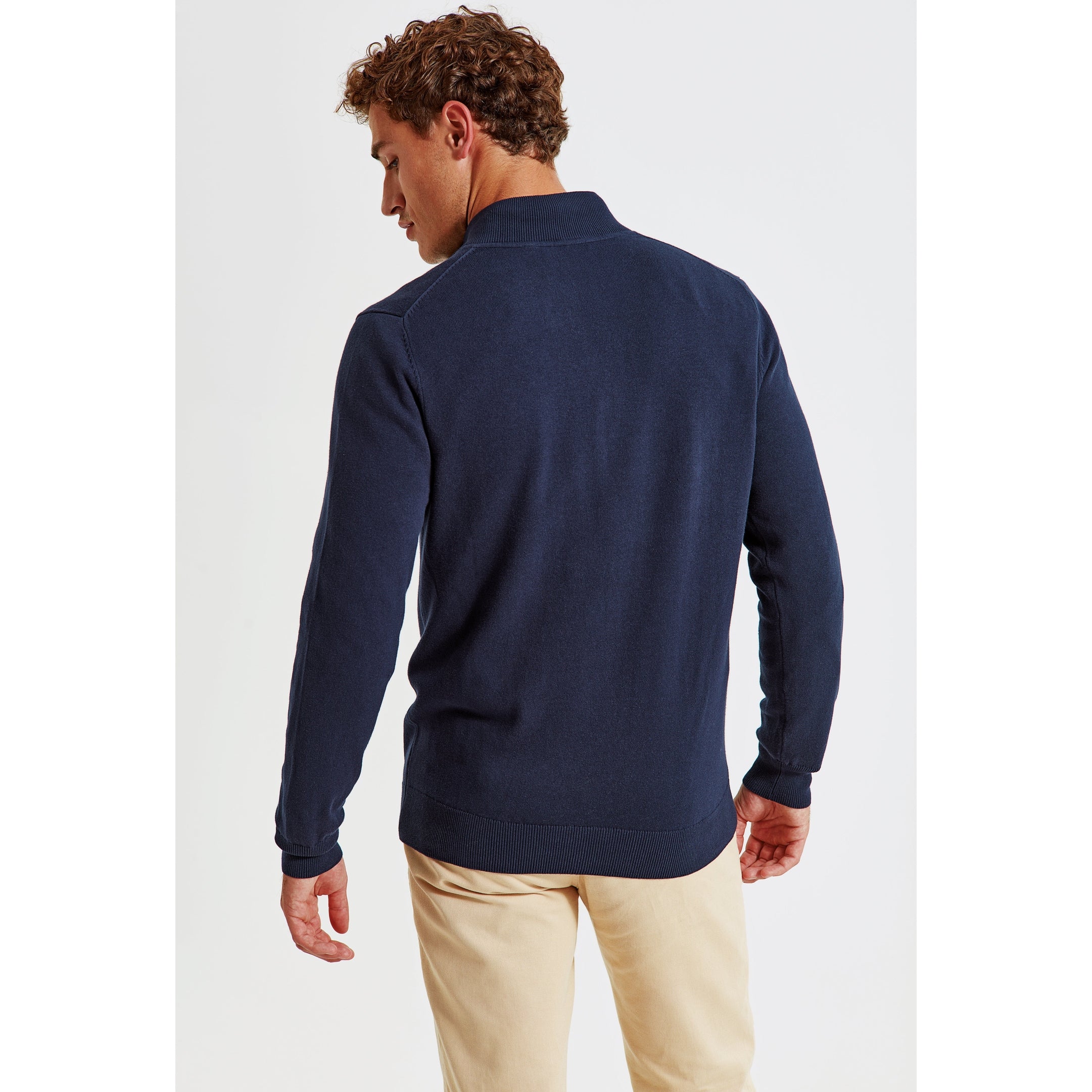 Asquith & Fox Men's Cotton Blend ¼ Zip Sweater