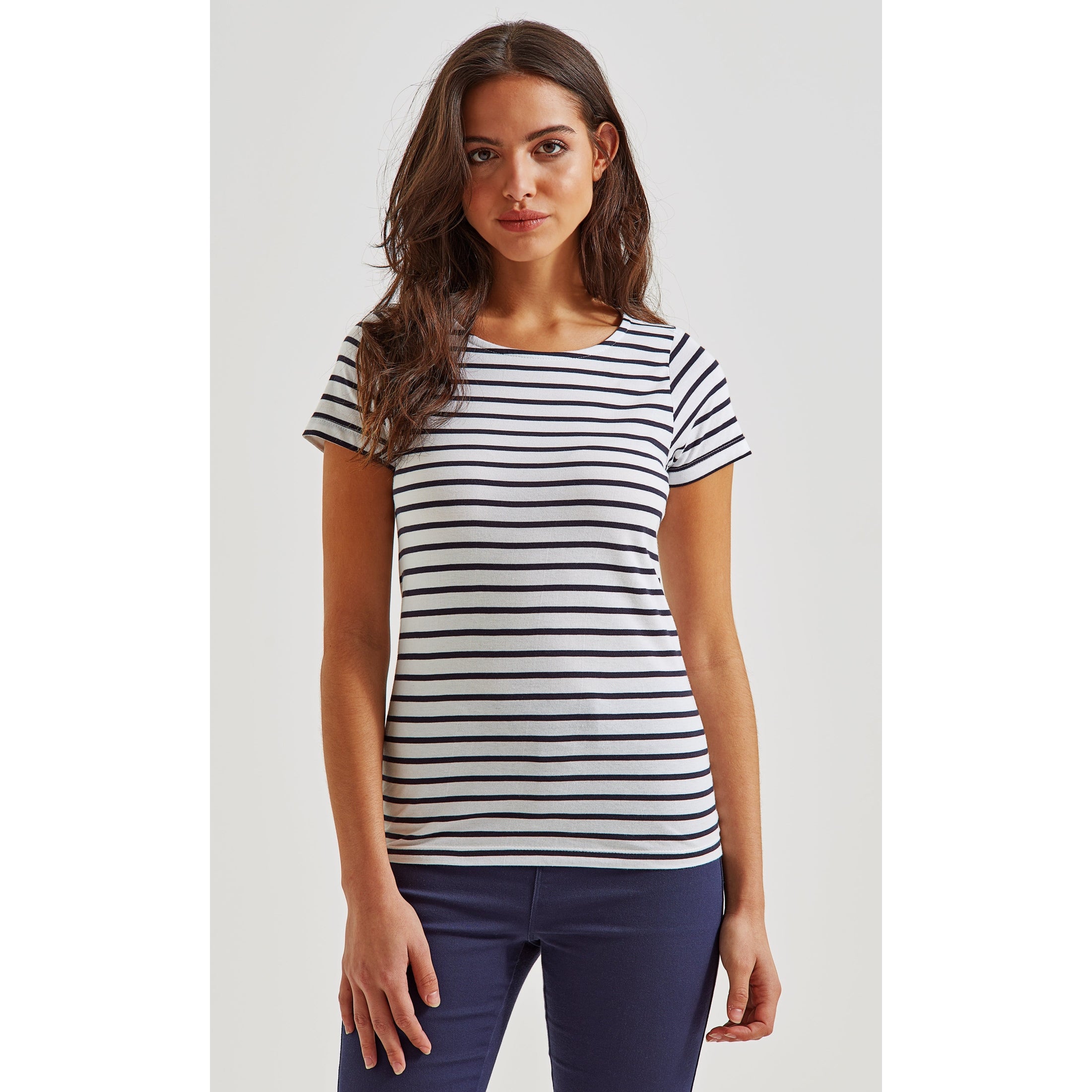 Asquith & Fox Women's Marinière Coastal Short Sleeve Tee