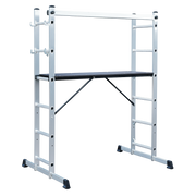 Sealey Aluminium Scaffold Ladder 4-Way EN 131
