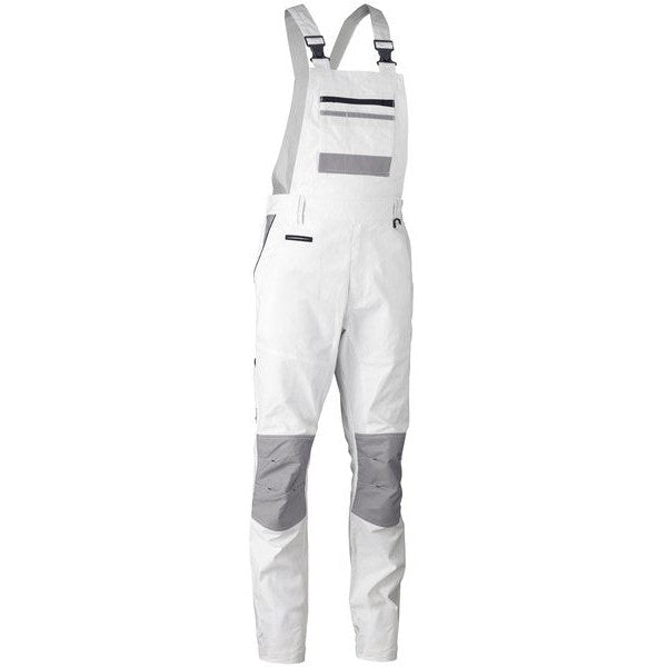 Bisley Overall Bib & Brace Cotton Contrast Painter 280gsm Stout #colour_white