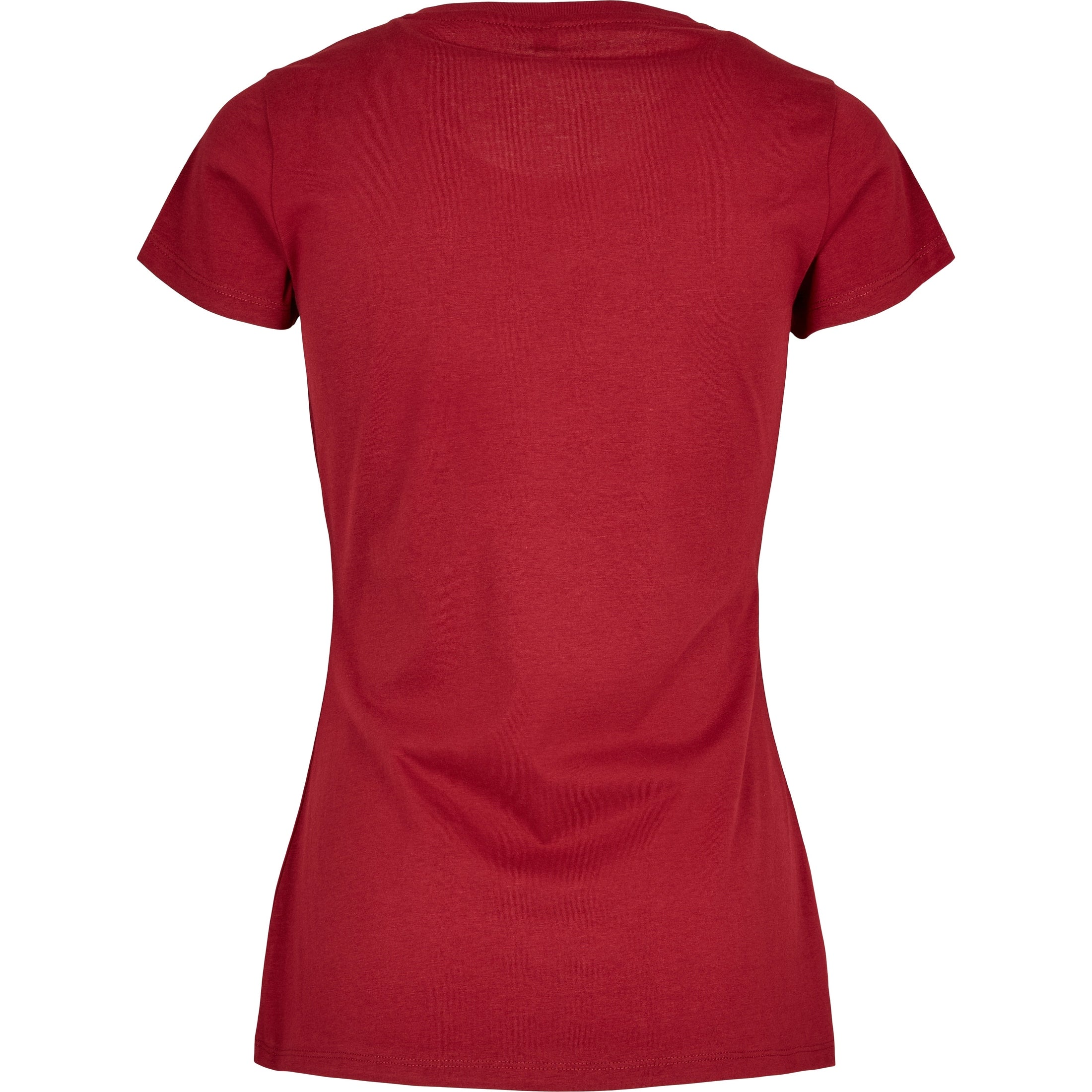Build Your Brand Basic Women's Basic Tee - Burgundy