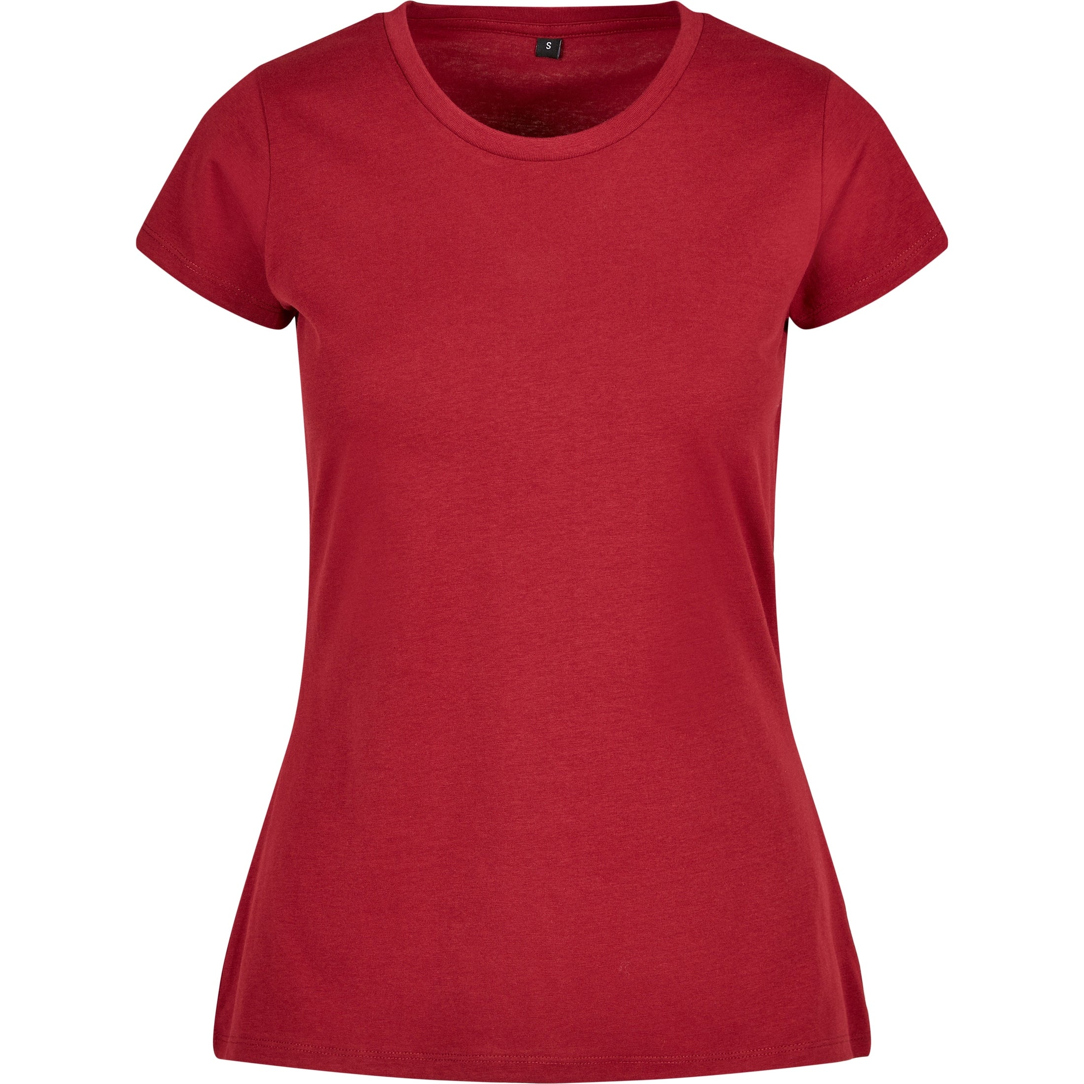Build Your Brand Basic Women's Basic Tee - Burgundy