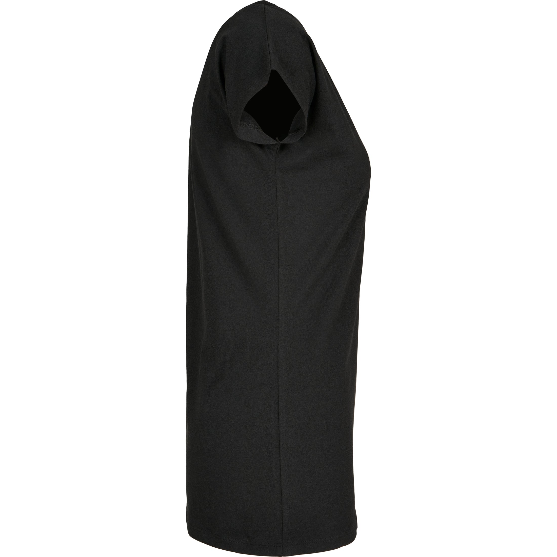 Build Your Brand Basic Women's Wide Neck Tee - Black