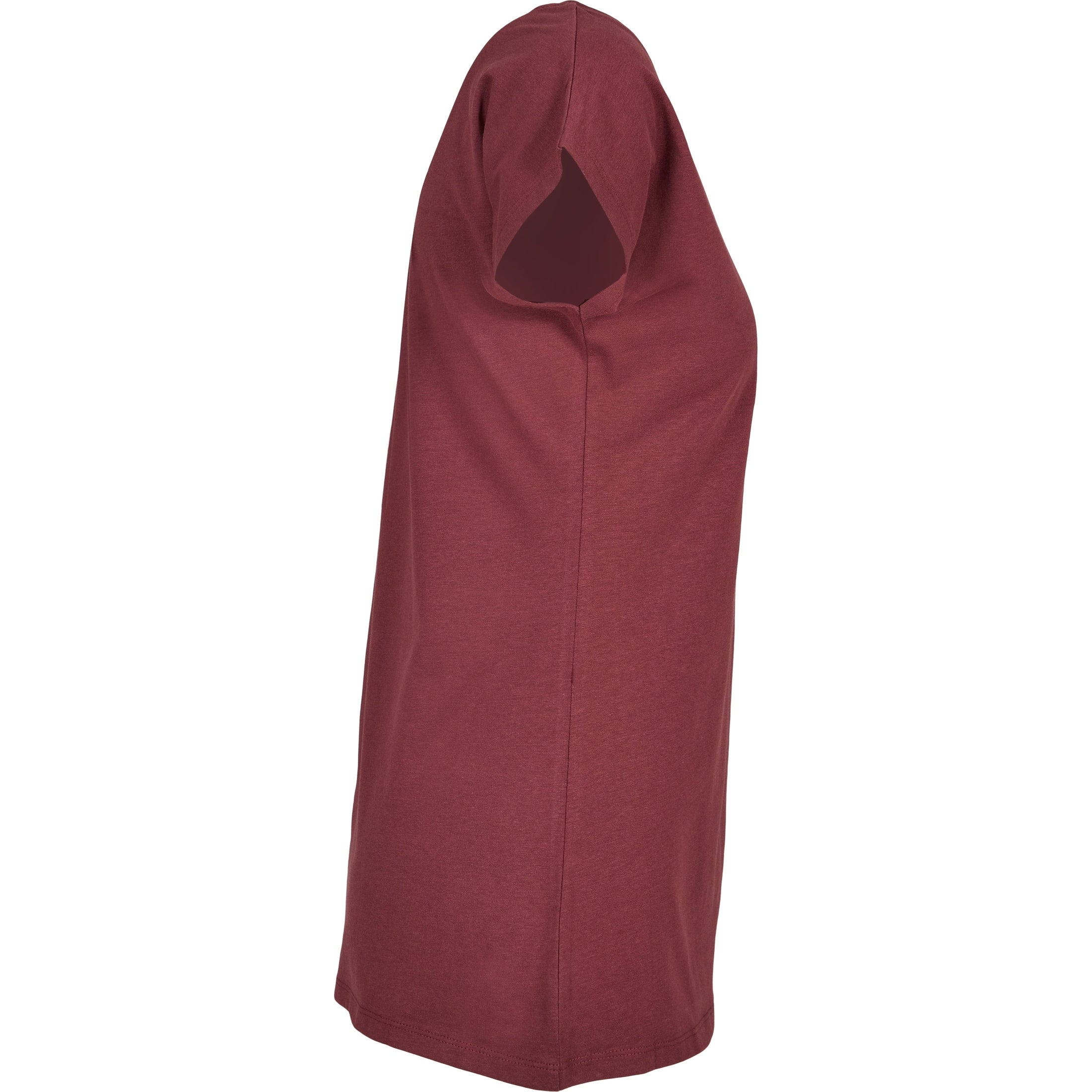 Build Your Brand Basic Women's Wide Neck Tee - Cherry