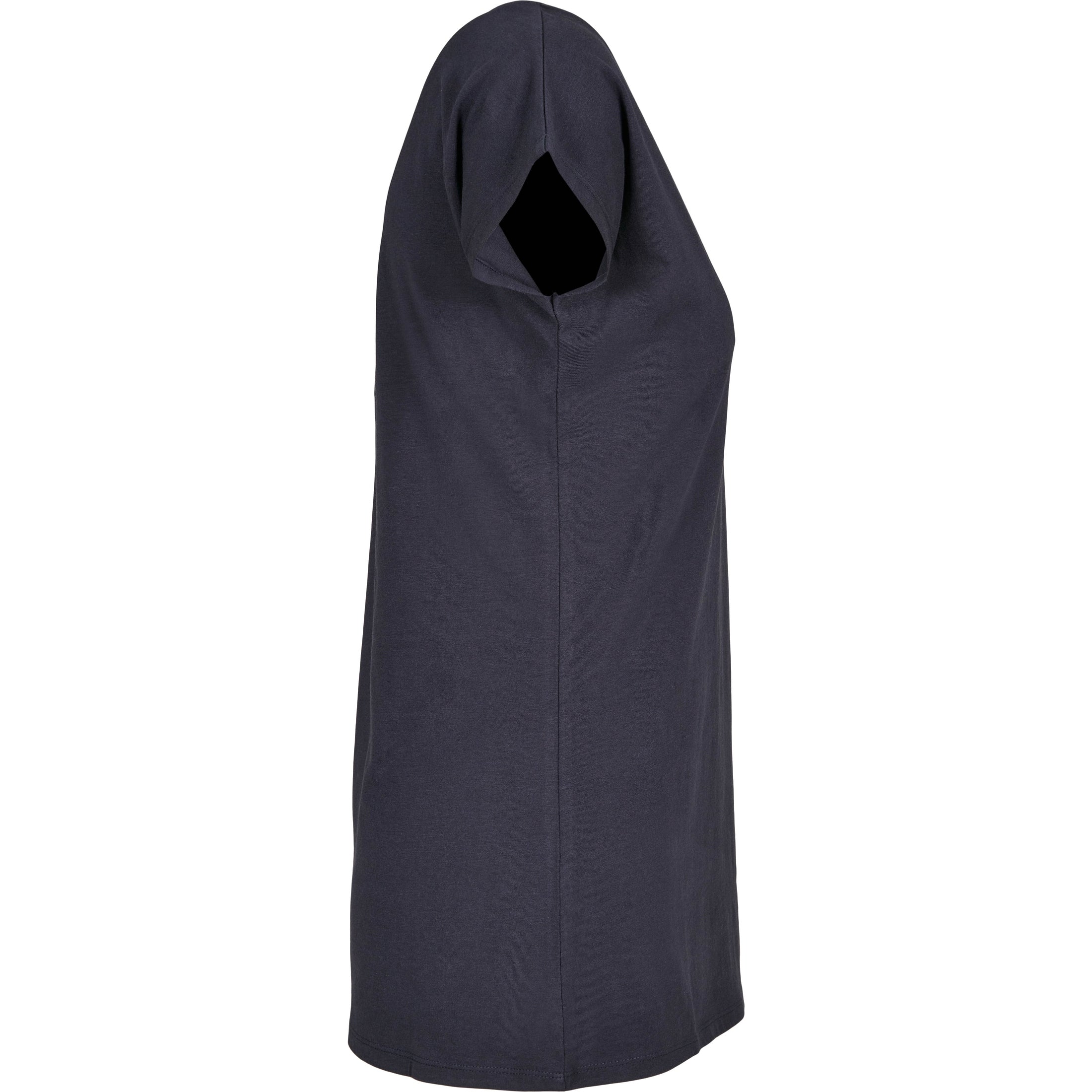 Build Your Brand Basic Women's Wide Neck Tee - Navy