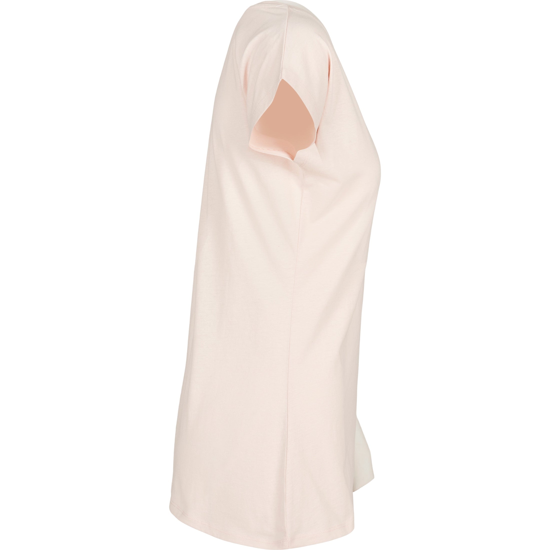 Build Your Brand Basic Women's Wide Neck Tee - Pink