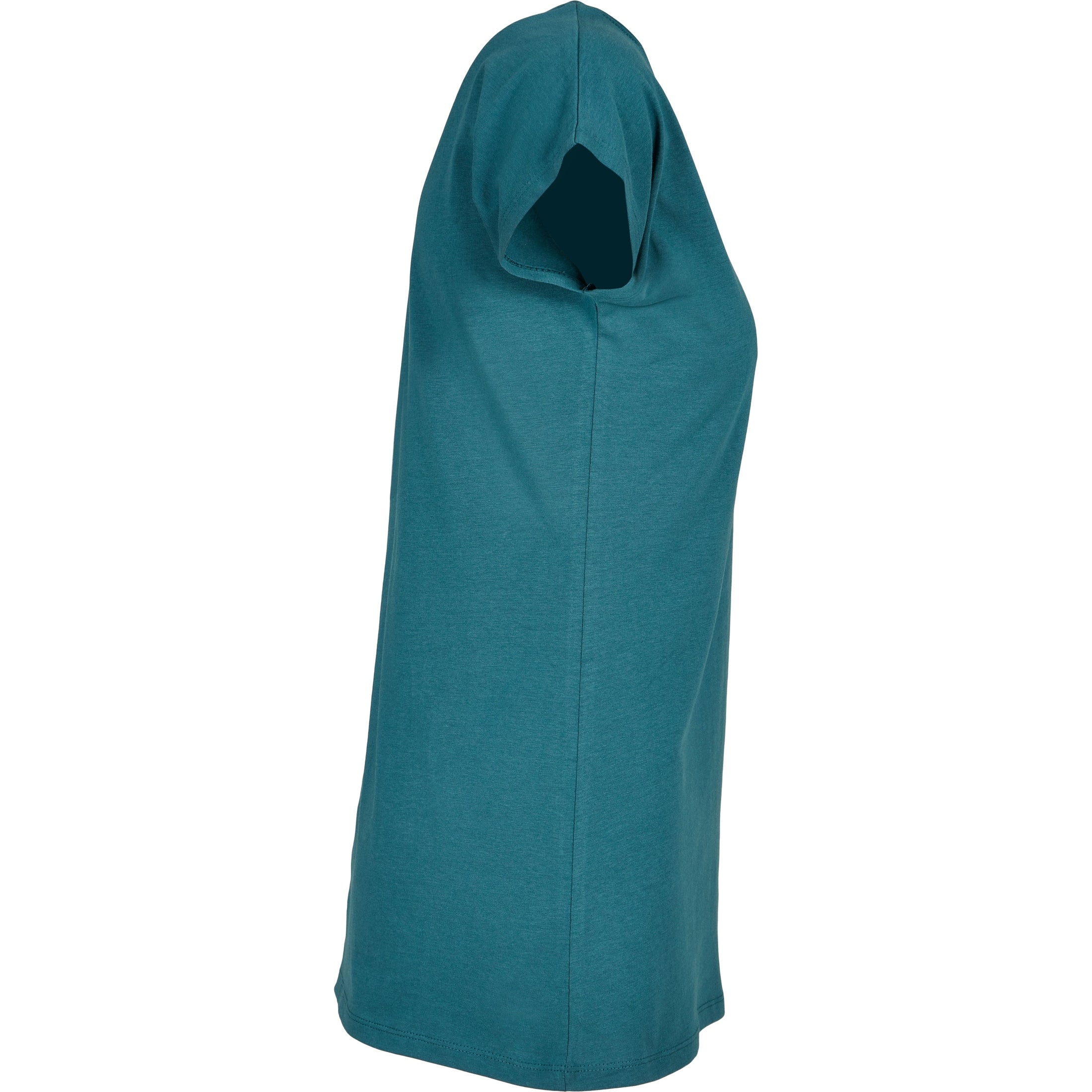 Build Your Brand Basic Women's Wide Neck Tee - Teal