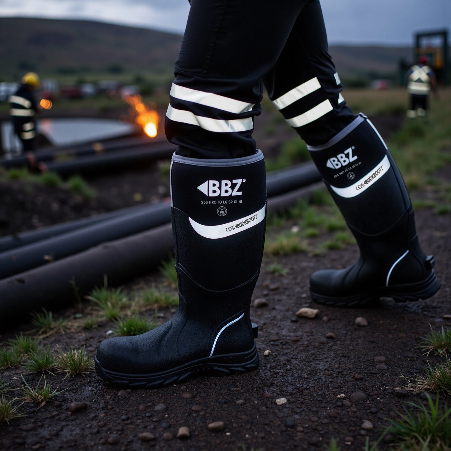 BBZ6000 NM Safety Wellington Boot - Black