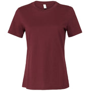 Bella Canvas Women's Relaxed Jersey Short Sleeve Tee - Maroon