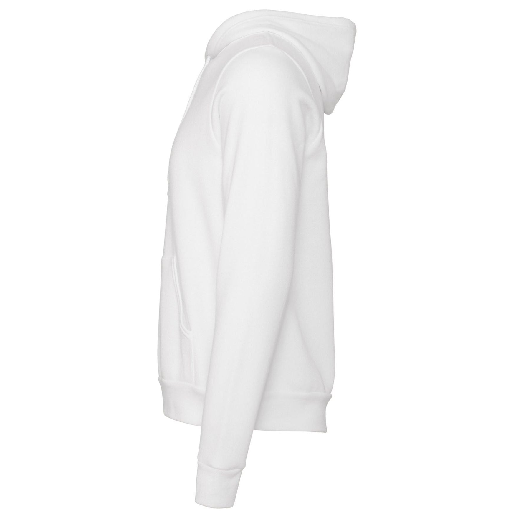Bella Canvas Unisex Polycotton Fleece Pullover Hoodie - DTG White