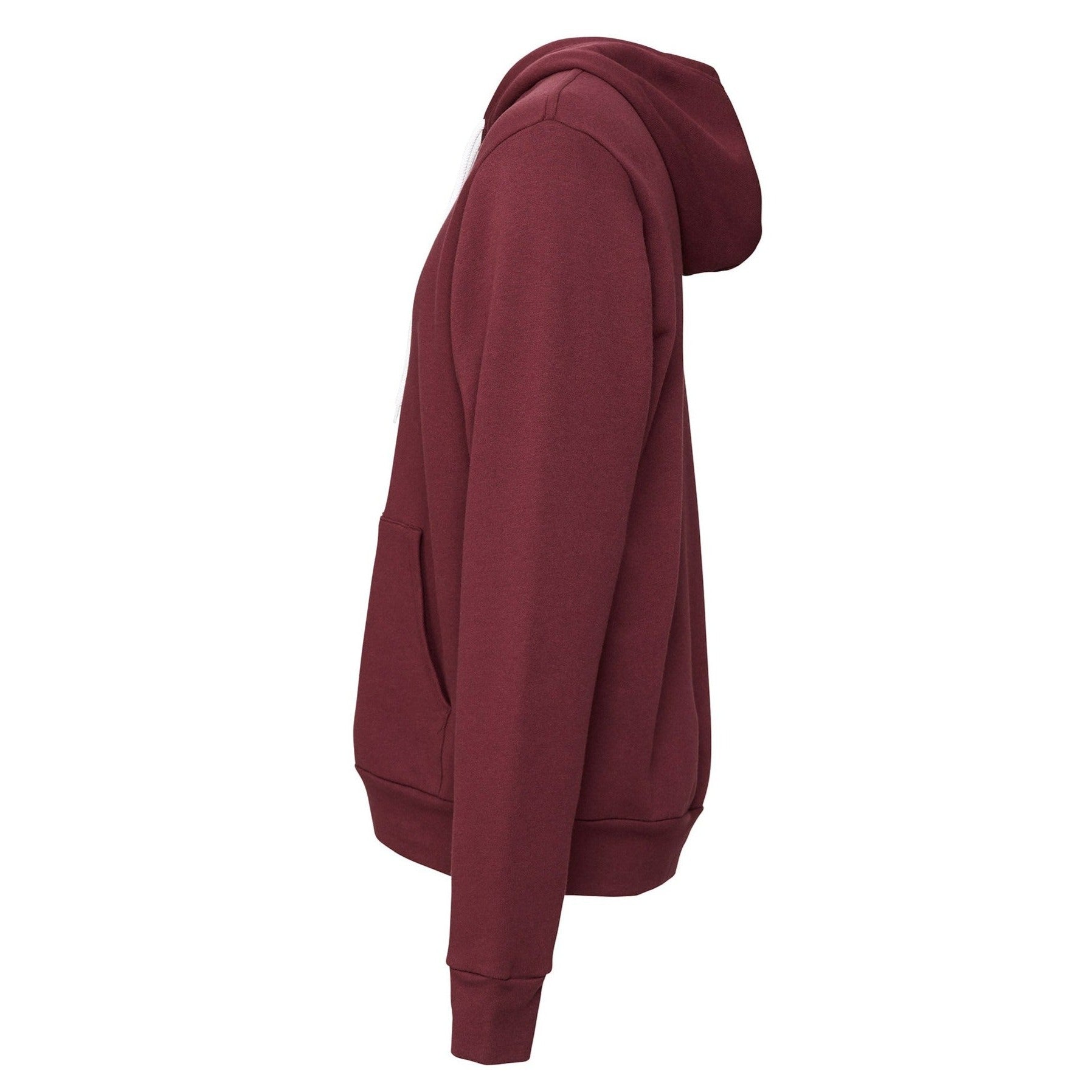 Bella Canvas Unisex Polycotton Fleece Pullover Hoodie - Maroon
