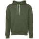 Bella Canvas Unisex Polycotton Fleece Pullover Hoodie - Military Green