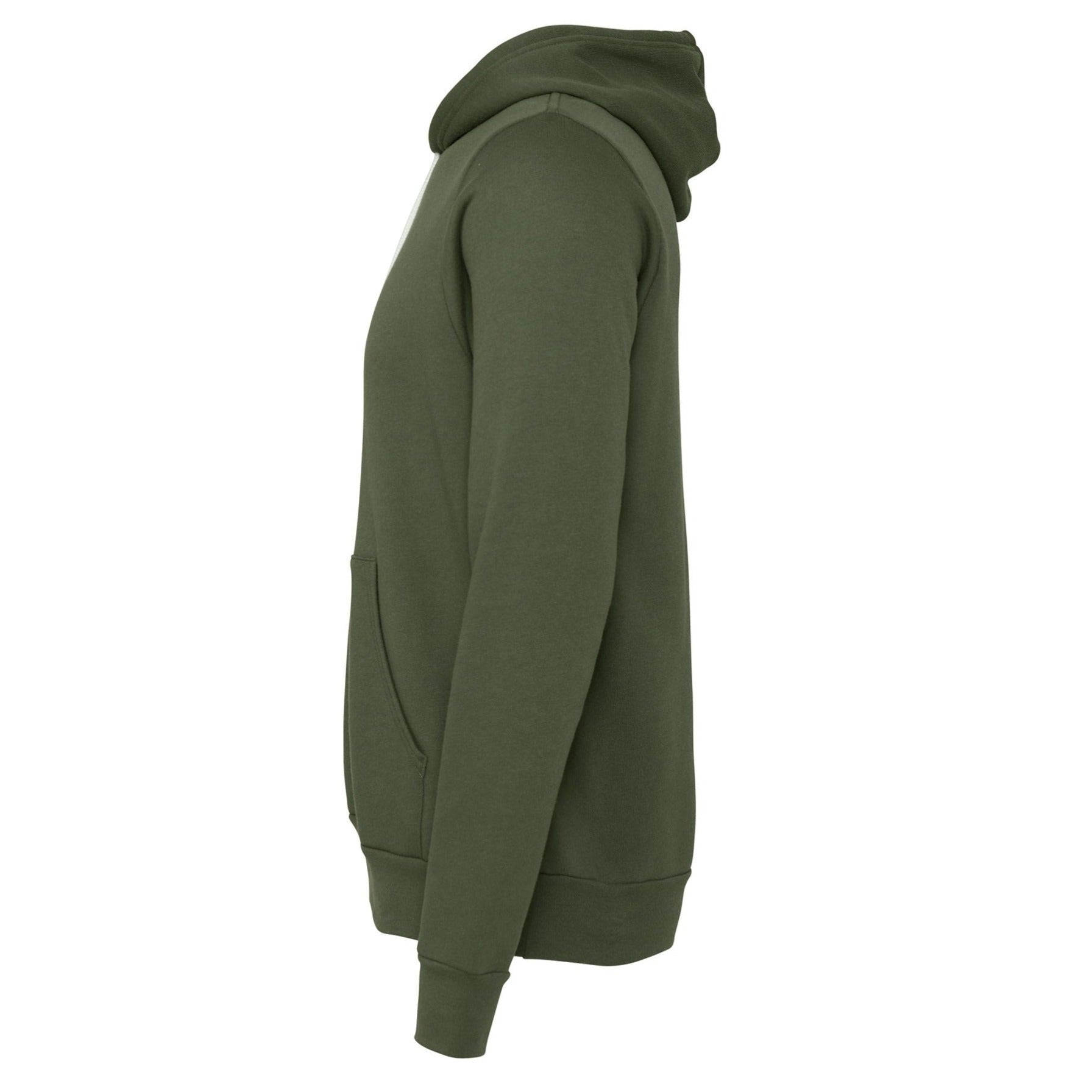 Bella Canvas Unisex Polycotton Fleece Pullover Hoodie - Military Green