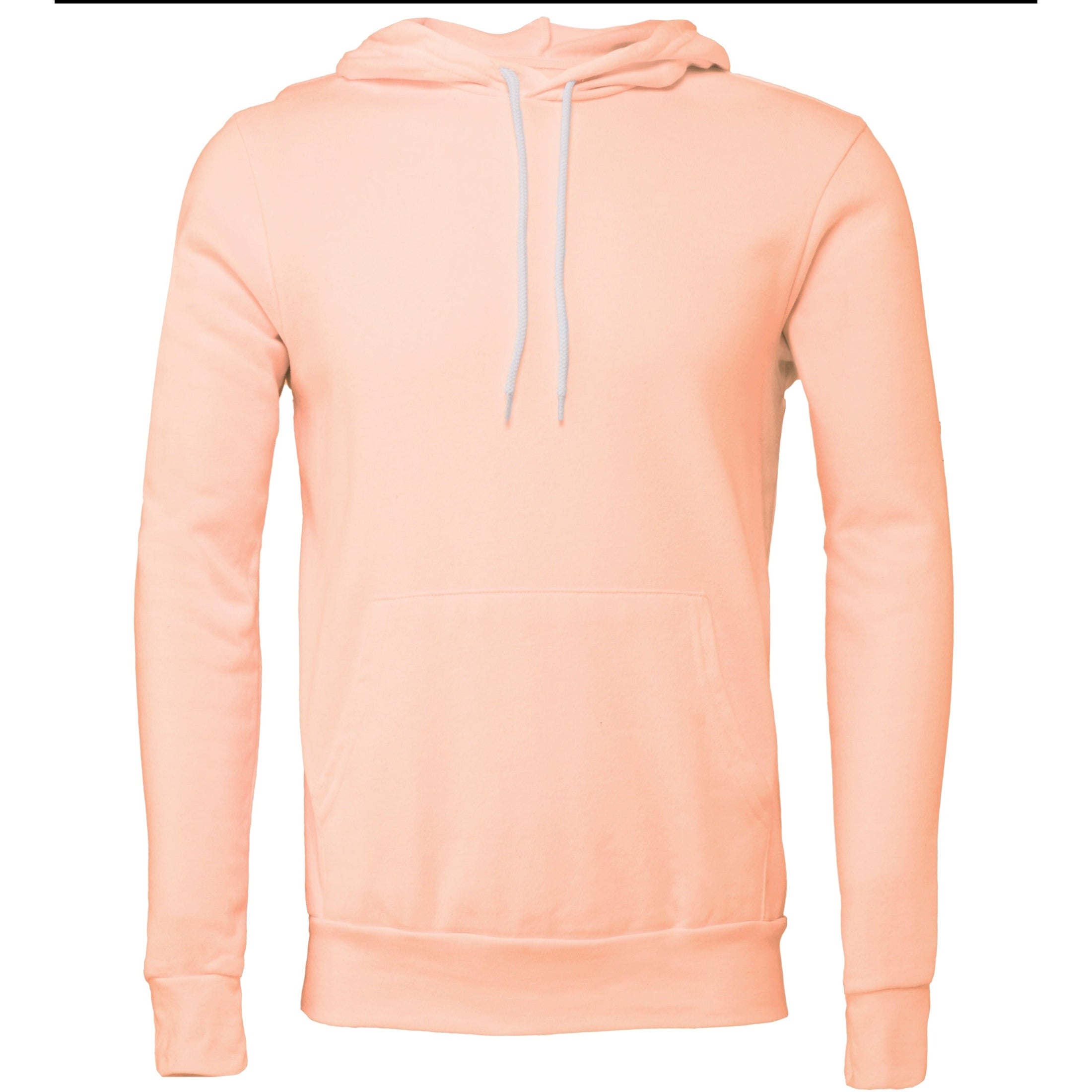 Bella Canvas Unisex Polycotton Fleece Pullover Hoodie - Peach