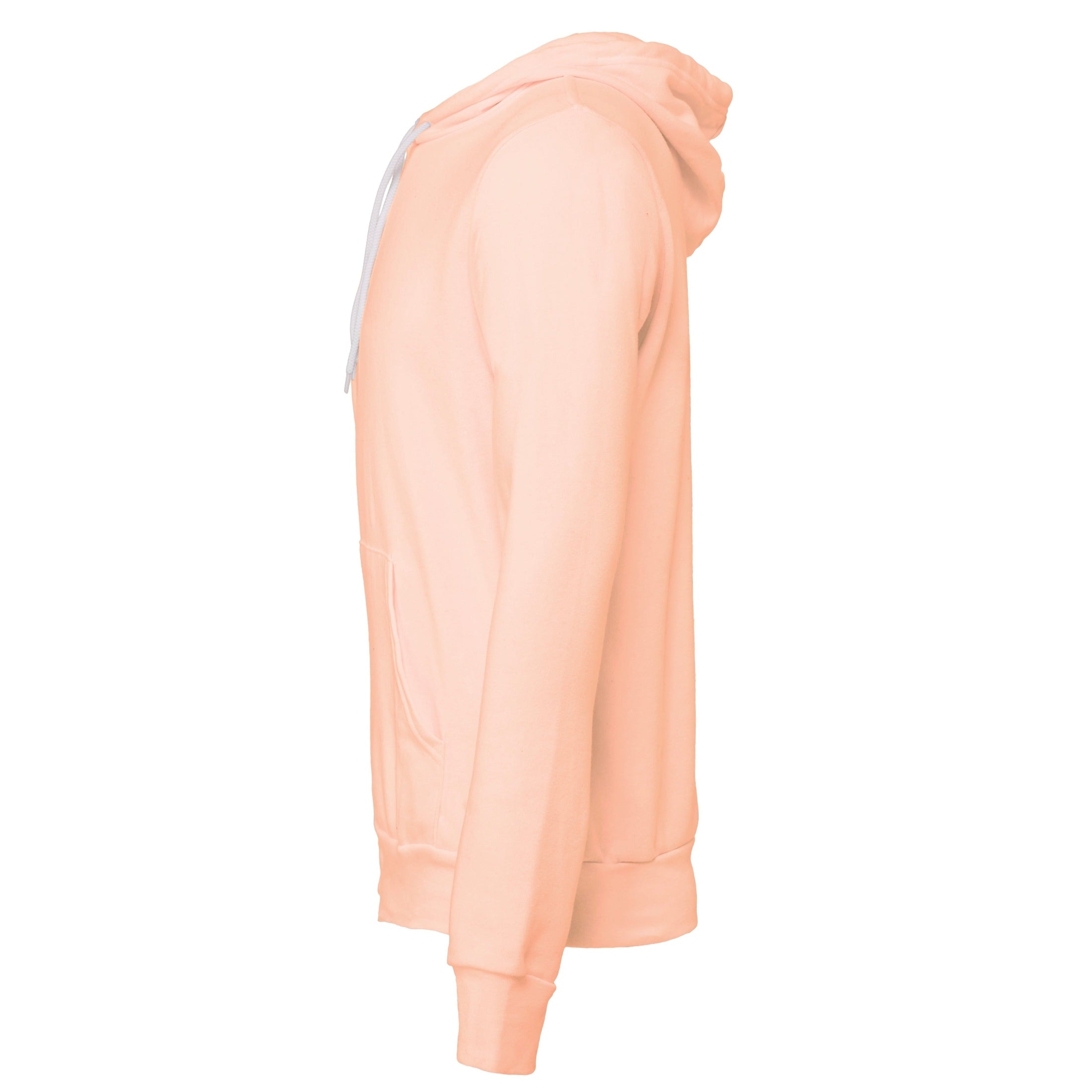 Bella Canvas Unisex Polycotton Fleece Pullover Hoodie - Peach