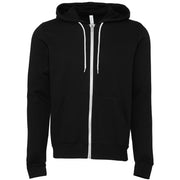 Bella Canvas Unisex Polycotton Fleece Full-Zip Hoodie - DTG Black