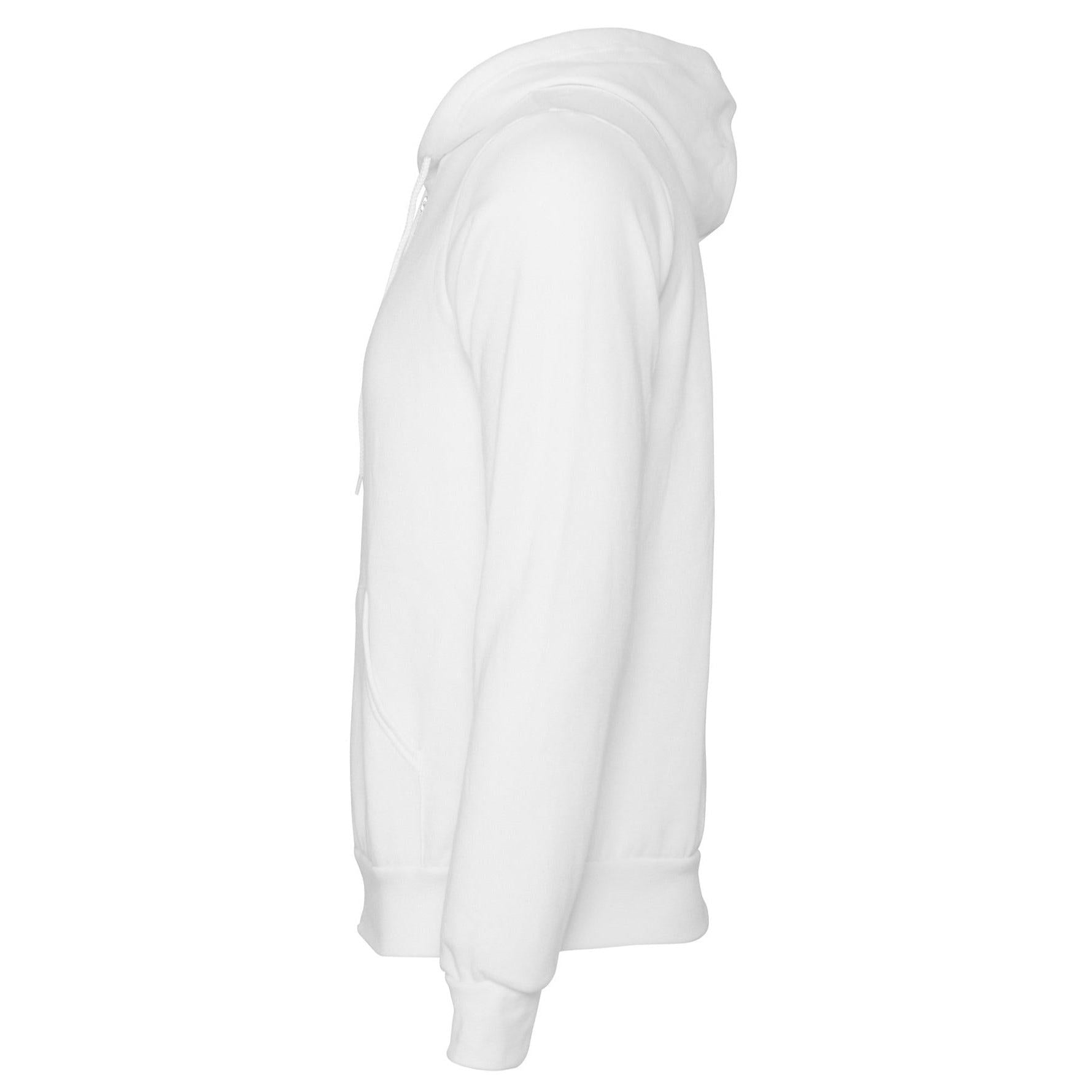Bella Canvas Unisex Polycotton Fleece Full-Zip Hoodie - DTG White