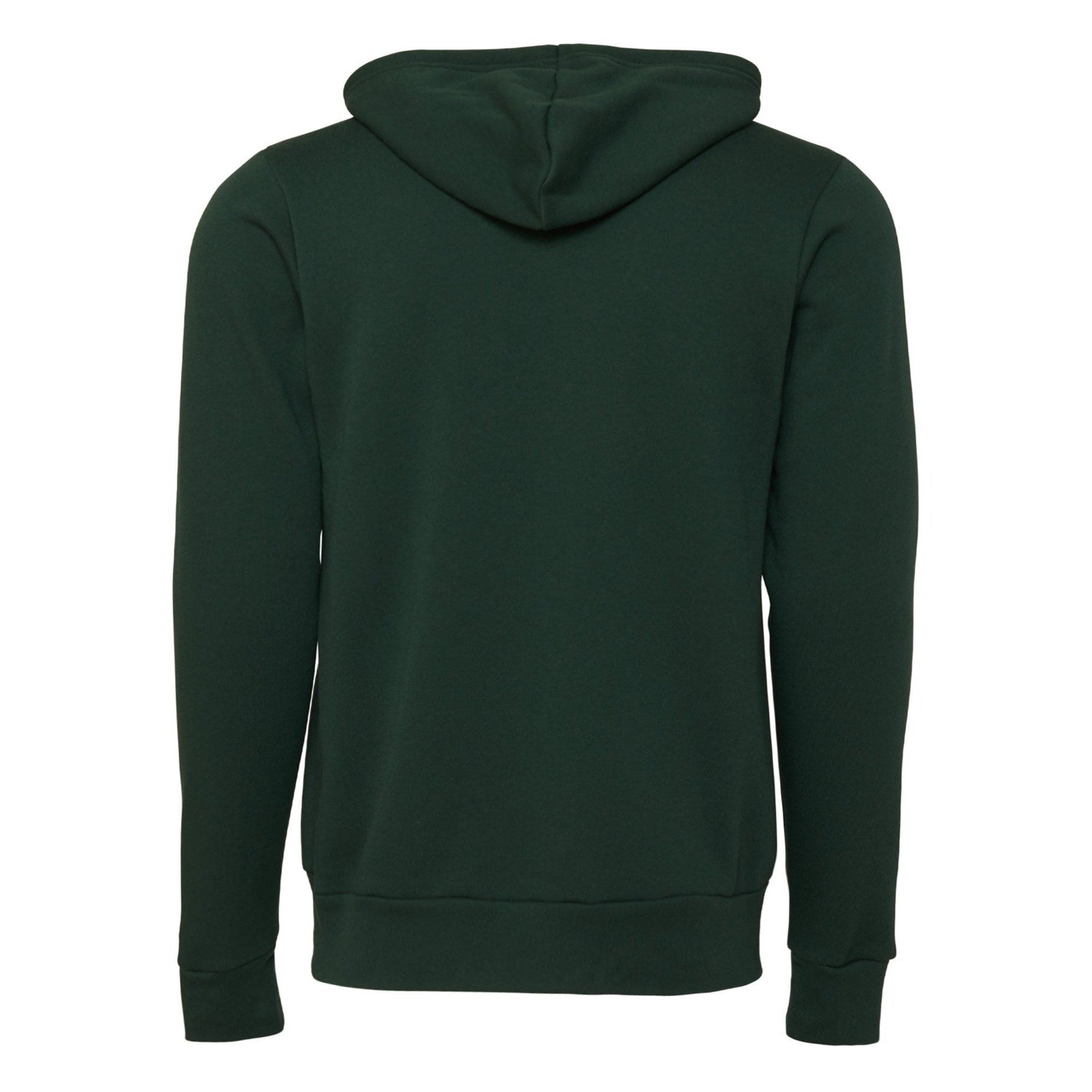 Bella Canvas Unisex Polycotton Fleece Full-Zip Hoodie - Forest