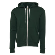 Bella Canvas Unisex Polycotton Fleece Full-Zip Hoodie - Forest