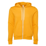 Bella Canvas Unisex Polycotton Fleece Full-Zip Hoodie - Gold