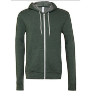 Bella Canvas Unisex Polycotton Fleece Full-Zip Hoodie - Heather Forest