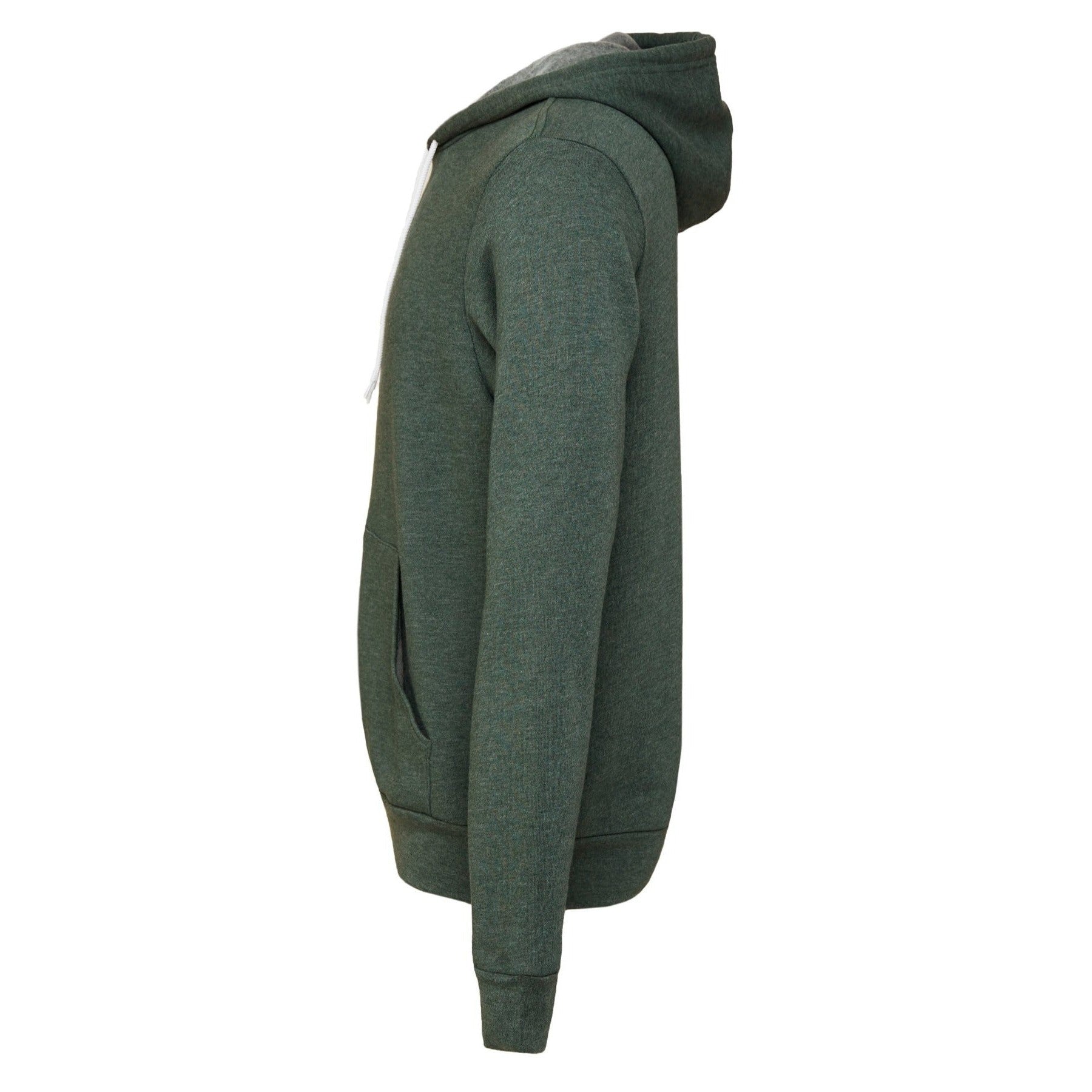 Bella Canvas Unisex Polycotton Fleece Full-Zip Hoodie - Heather Forest