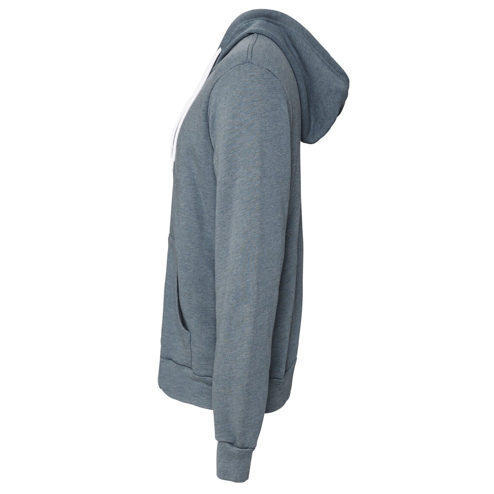 Bella Canvas Unisex Polycotton Fleece Full-Zip Hoodie - Heather Slate