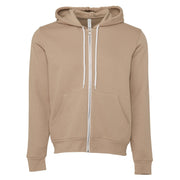 Bella Canvas Unisex Polycotton Fleece Full-Zip Hoodie - Tan