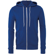 Bella Canvas Unisex Polycotton Fleece Full-Zip Hoodie - True Royal
