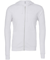Bella Canvas Unisex Polycotton Fleece Full-Zip Hoodie - White