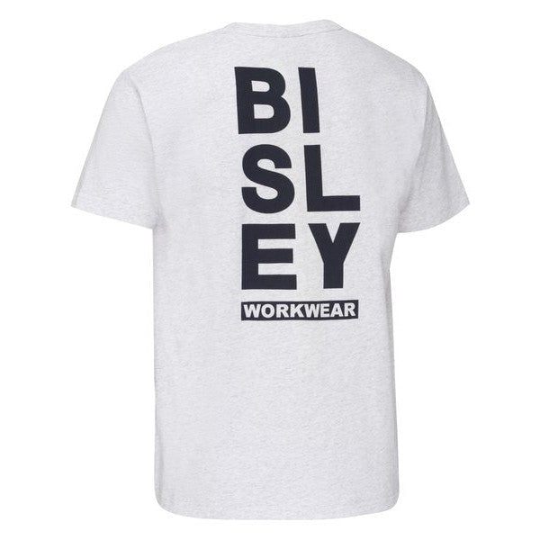 Bisley Vertical Logo Tee 190gsm #colour_grey