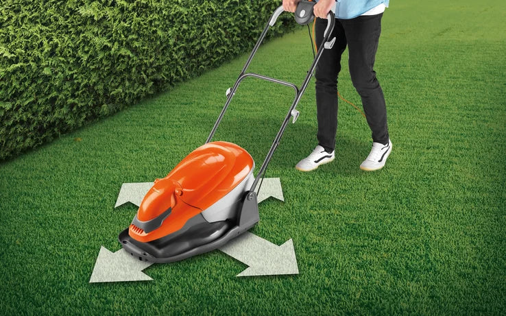 FLYMO EasiGlide 360 – Hover Collect Lawnmower for Easy Mowing & Storage