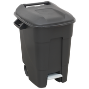 Sealey Refuse/Wheelie Bin with Foot Pedal 100L - Black