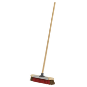 Sealey Heavy-Duty Stiff/Hard Bristle Broom with Scraper 16"(405mm)